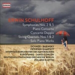 ERWIN SCHULHOFF (1894-1942)  Symphonies 2 + 5  Piano Concerto  Concerto Doppio  String Quartets Solo Piano Music JAQUES ZOON  FRANK-IMMO ZICHNER  MARGARETE BABINSKY  PETERSEN QUARTETT  LEIPZIGER STREICHQUARTETT  SYMPHONIEORCHESTER DES BAYERISCHEN 