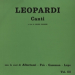 LEOPARDI. CANTI VOL. III